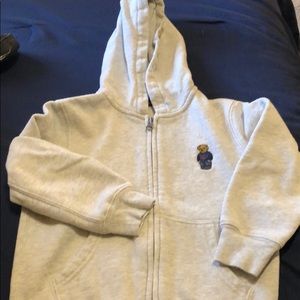 Grey Polo Zipper Hoodie